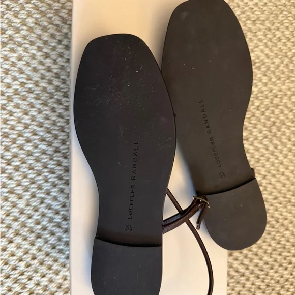 Unworn Loeffler Randall Espresso Sandals Size 5.5 - Picture 3 of 6